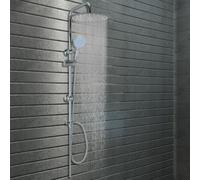vidaXL Kit de ducha combinado con ducha de mano acero inoxidable