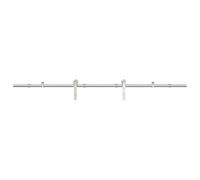 vidaXL Kit de herrajes para Puerta corredera 183 cm Acero Plateado, herrajes para Puertas corredizas, Rodillos para Puertas corredizas, Sistema de Puertas corredizas