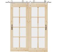 vidaXL Kit de herrajes para puertas correderas, 200 cm, acero inoxidable, color plateado