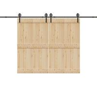 vidaXL Kit de herrajes para puertas correderas, 366 cm, acero, color