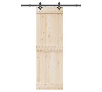 vidaXL Kit de herrajes para puertas correderas acero negro 152,5 cm