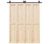 vidaXL Kit de herrajes para puertas correderas acero negro 183 cm