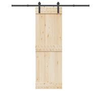 vidaXL Kit de herrajes para puertas correderas acero negro 200 cm
