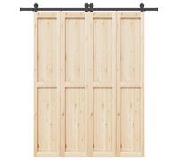 vidaXL Kit de herrajes para puertas correderas acero negro 200 cm