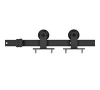 vidaXL Kit de herrajes para puertas correderas de acero negro 200 cm