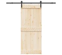 vidaXL Kit de herrajes para puertas correderas acero negro 200 cm