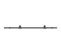 vidaXL Kit de herrajes para Puertas correderas Acero Negro 200 cm, herrajes para Puertas corredizas, Rodillos para Puertas corredizas, Sistema de Puertas corredizas