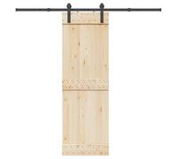 vidaXL Kit de herrajes para puertas correderas acero negro 213,5 cm