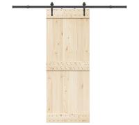 vidaXL Kit de herrajes para puertas correderas acero negro 213,5 cm