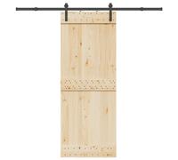 vidaXL Kit de herrajes para puertas correderas acero negro 213,5 cm