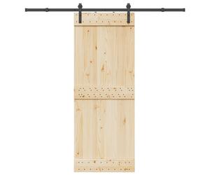 vidaXL Kit de herrajes para puertas correderas acero negro 213,5 cm