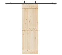 vidaXL Kit de herrajes para puertas correderas acero negro 213 cm