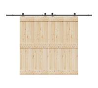 vidaXL Kit de herrajes para puertas correderas acero negro 305 cm