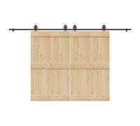 vidaXL Kit de herrajes para puertas correderas acero negro 366 cm