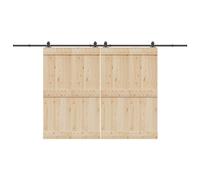 vidaXL Kit de herrajes para puertas correderas acero negro 400 cm