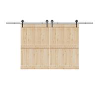 vidaXL Kit de herrajes para puertas correderas acero negro 400 cm