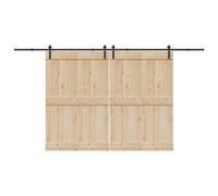 vidaXL Kit de herrajes para puertas correderas acero negro 400 cm