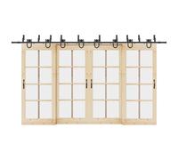 vidaXL Kit de herrajes para puertas correderas acero negro 400 cm
