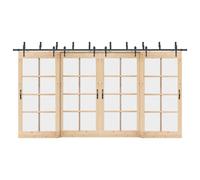 vidaXL Kit de herrajes para puertas correderas acero negro 427 cm