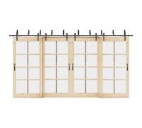 vidaXL Kit de herrajes para puertas correderas acero negro 427 cm