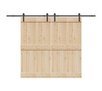 vidaXL Kit de herrajes para puertas correderas acero negro 427 cm