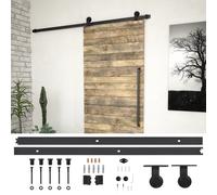 vidaXL Kit de herrajes para puertas correderas SKIEN acero negro 200cm