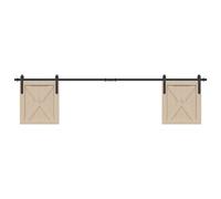 vidaXL Kit de puerta corredera de armario acero carbono 213 cm