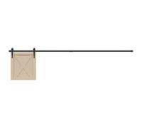 vidaXL Kit de puerta corredera de armario acero carbono 213 cm en Puerta individual/Doble puerta | almacenamiento funcional diseño moderno para baño dormitorio sala