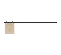 vidaXL Kit de puerta corredera de armario acero carbono 244 cm