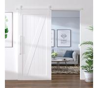 vidaXL Kit herrajes para puertas correderas de acero blanco 183 cm