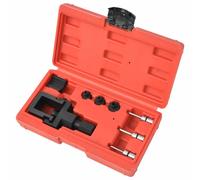 vidaXL Kit herramientas de cortar y remachar cadenas de moto 8 piezas