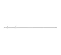 vidaXL Kit Min Puerta Corredera Armario Guías Carril Herrajes Percha Sistema Mecanismo para Granero Cocina Estudio Decoración Acero Carbono Blanca