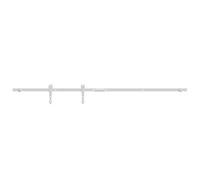 vidaXL Kit Mini Puerta Corredera Armario Guías con Carril Herrajes Sistema Mecanismo para Granero Cocina Estudio Decoración Acero Carbono Blanca