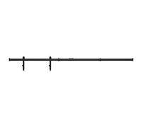 vidaXL Kit Mini Puerta Corredera Armario Corrediza Herrajes Riel Deslizante Rodillo Percha Almacén Cocina Estudio Bricolaje Hogar Acero Carbono 183 cm