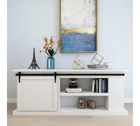 vidaXL Kit de Mini Puerta Corredera Armario Corrediza Herrajes Riel Deslizante Rodillo Percha Almacén Estudio Cocina Bricolaje Acero Carbono 200 cm