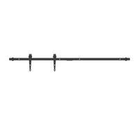 vidaXL Kit puerta corredera mini para armario 122 cm – acero carbono negro, riel y rodillo