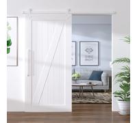 vidaXL Kit para puerta corredera, 200 cm, acero, blanco