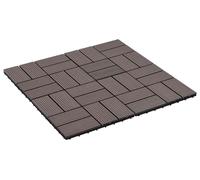 vidaXL: Ladrillo para terraza, 22 unidades, color marrón oscuro, 30 x 30 cm, material compuesto de madera y plástico (WPC)