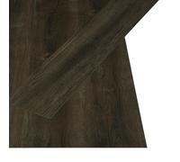 vidaXL Lama de Suelo Autoadhesiva Marrón Oscuro 4,46 m² 32 uds. PVC
