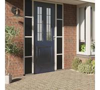 vidaXL Lámina de ventana esmerilada estática PVC negro 90x500 cm
