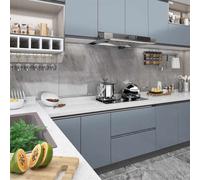 vidaXL Láminas autoadhesivas muebles PVC gris 500x90 cm