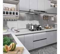 vidaXL Láminas autoadhesivas muebles PVC plateado brillante 500x90 cm