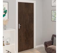 vidaXL Láminas autoadhesivas puertas 4 uds PVC roble oscuro 210x90 cm