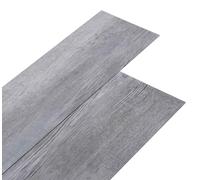 vidaXL Láminas de suelo efecto madera, color gris mate, 5,02 m², 36 unidades, PVC