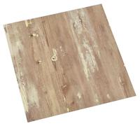 vidaXL Láminas de suelo en color crema y marrón claro, 5,11 m², 55 unidades, PVC