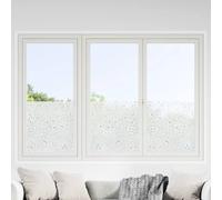 vidaXL Láminas de ventana esmerilada 2 uds PVC patrón de flor