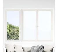 vidaXL Láminas de ventana esmerilada 3 uds PVC blanco