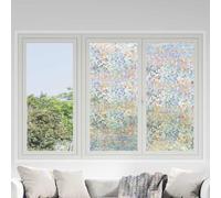 vidaXL Láminas de ventana esmerilada 3 uds PVC estampado arco iris 3D