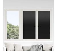 vidaXL Láminas de ventana esmerilada 5 uds PVC negro