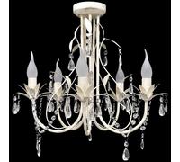 vidaXL Lámpara Colgante de Cristal de Techo Araña Elegante 5 portalámparas